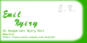 emil nyiry business card